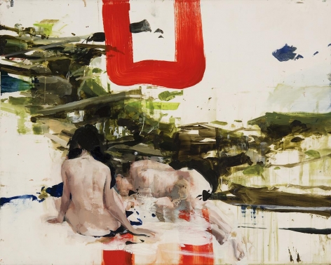 Alex Kanevsky - Ted’s Brook with Imaginary Ladies, 2015 - Hollis Taggart